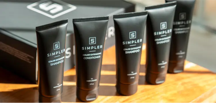 SIMPLER HAIR COLOR - Shampoo & Conditioner 5 - Tube Sampler Kit